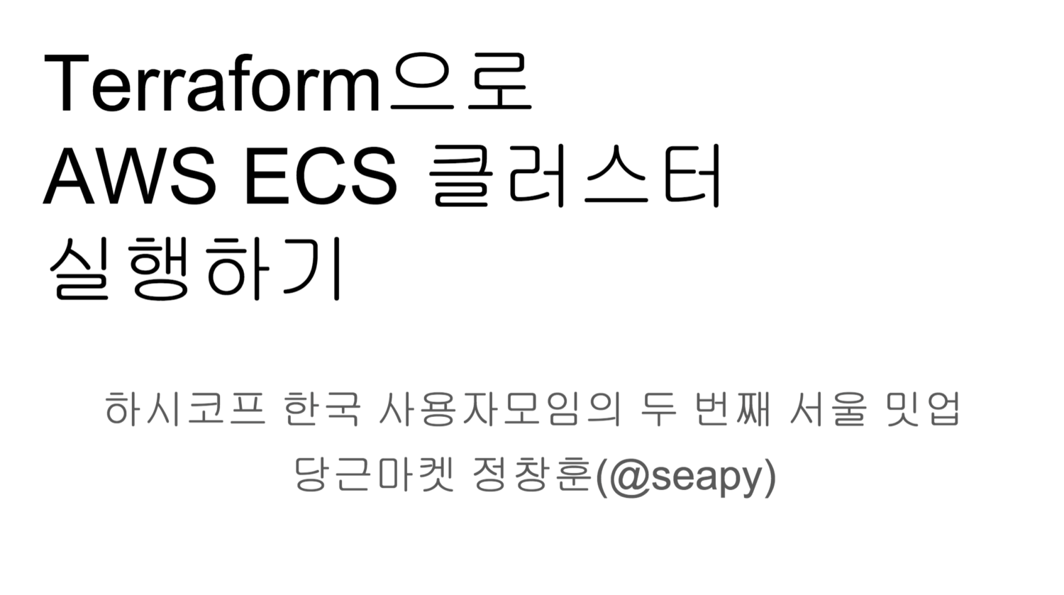 Terraform으로 AWS ECS 클러스터 실행하기