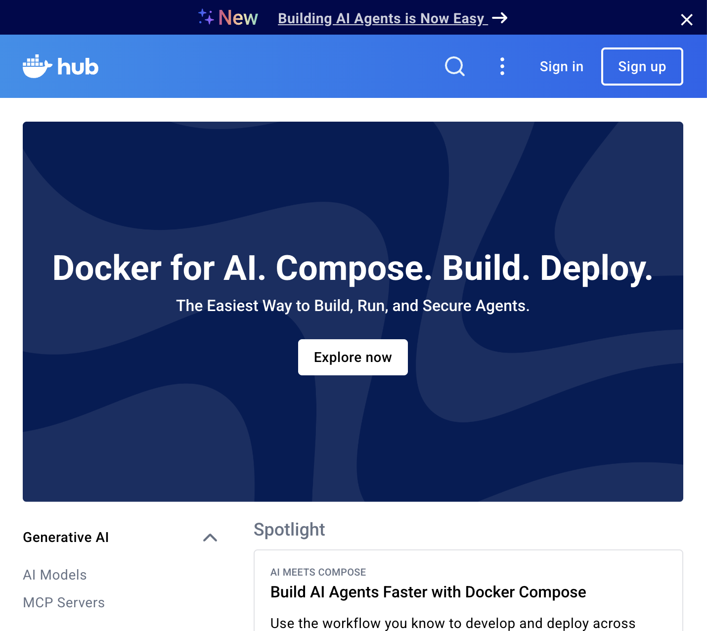 Docker Hub 웹사이트