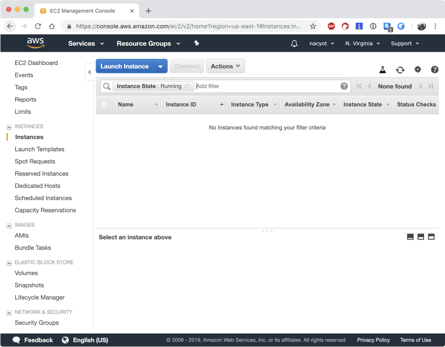 EC2 인스턴스 목록